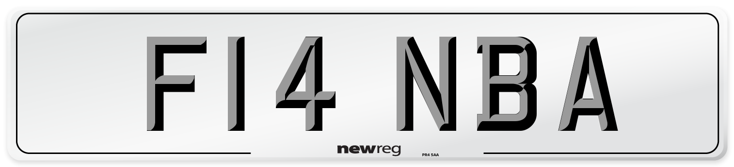F14 NBA Number Plate from New Reg